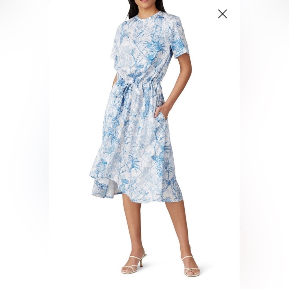 Cedric Charlier Printed Drawstring Dress, Size: 8